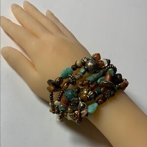 Handcrafted Leather Beaded Bracelet
